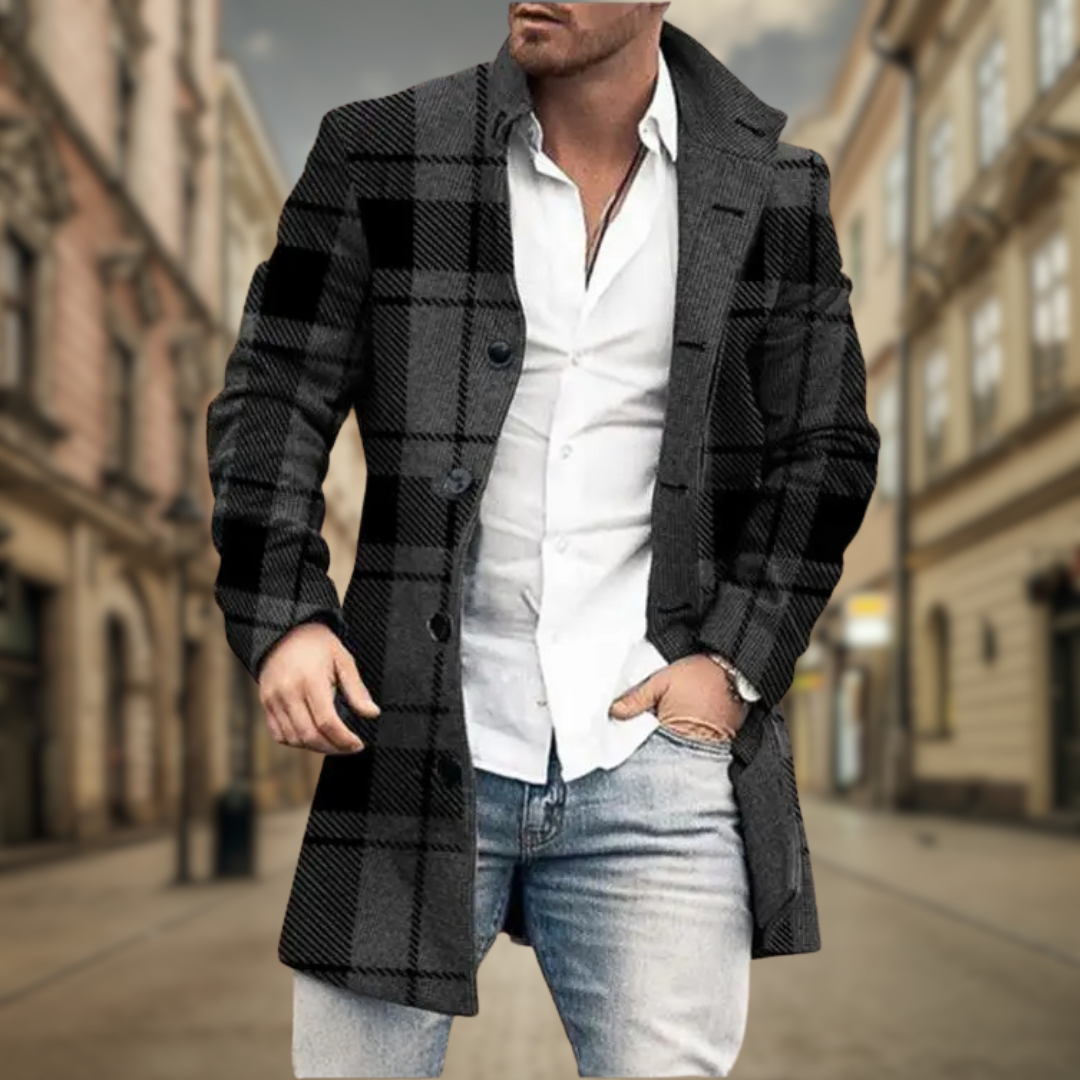 Gri Închis Cu Carouri / 3XL